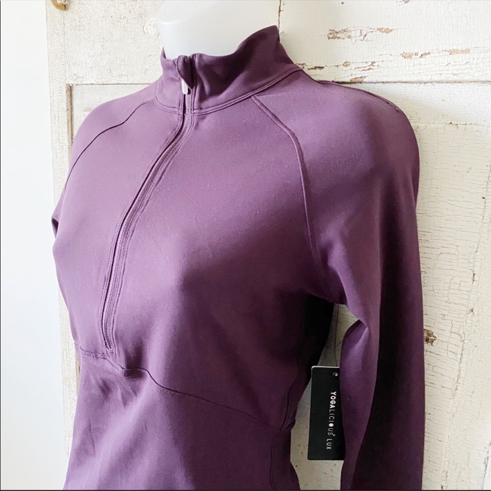 Yogalicious Lux Purple Plum Affair Yoga Half Zip